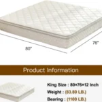 Goldoma pocket spring memory foam mattress with removable cover, medium firmness, on a bed frame