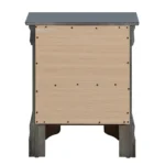 Goldoma Metallic Black Nightstand with Drawers - Modern Bedroom Storage – styled in a modern Nightstands setting