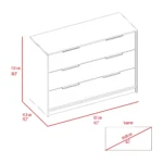 Egeo 4 Drawer Dresser and Omaha Nightstand - Black Pine Bedroom Set – styled in a modern Living setting