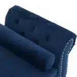 Goldoma Modern Velvet Convertible Storage Ottoman with Pillow - Navy Blue – styled in a modern Ottomans & Benches setting