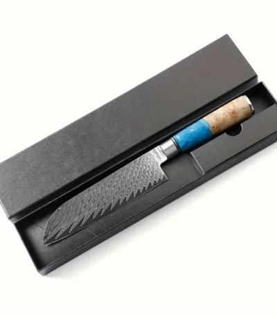 IOKO Japanese Style Chef Knife 67 Layers Damascus Steel 7 Inch Burlwood Kitchen Sushi Santoku Sashimi Santoku Chef Knife