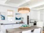 Fabric Rattan Chandelier, Boho Hand Woven Coastal Pendant Light Adjustable Drum Large Pendant Lighting Fixtures for Dining