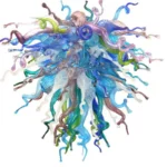 Best Selling Blown Glass Chandeliers Living Room Bedroom Modern Glass Pendant Light Hanging – angled view