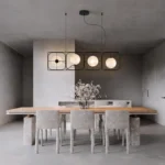 Modern Globe Glass Pendant Light Ceiling Artistic Square Chandelier Hanging Light Fixtures for Kitchen Dining Room Bedroom