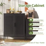 Home Office Metal Storage Cabinet with 2 Doors and 2 Adjustable Shelves Steel File Cabinet No Lock Required – styled in a