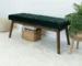 Goldoma Delilah Modern Green Velvet Bench