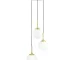 Instock Nordic Led Hanging Lighting E26 3 Head Ball Chandelier White Glass Bar Pendant Light Glass Ball Pendant Light for