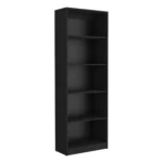HMS 71 Five Tier Black Wood Bookcase Elegant & Stylish Bookshelf – close-up detail