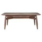 Espresso solid wood dining table 78 inch rectangular in a modern dining room