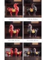 Chinese Red Tang Dynasty Horse Statue - Success Ceramic Horse Figurine, Office Desk Decor, Feng Shui Wealth Ornament
