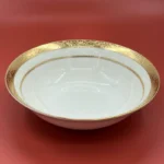 Luxurious disc relief inlaid with golden beef steak plate, palace style bone porcelain, European style gold edged tableware