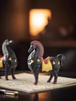 Chinese Red Tang Dynasty Horse Statue - Success Ceramic Horse Figurine, Office Desk Decor, Feng Shui Wealth Ornament