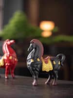 Chinese Red Tang Dynasty Horse Statue - Success Ceramic Horse Figurine, Office Desk Decor, Feng Shui Wealth Ornament