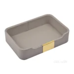 PU Leather Desk Organizer Tray for Key Wallet Electronics Storage box Office Desk Storage Organizer Watch Glasses Display