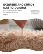 Plush bathroom rug set with toilet lid cover and mat in a cozy bathroom