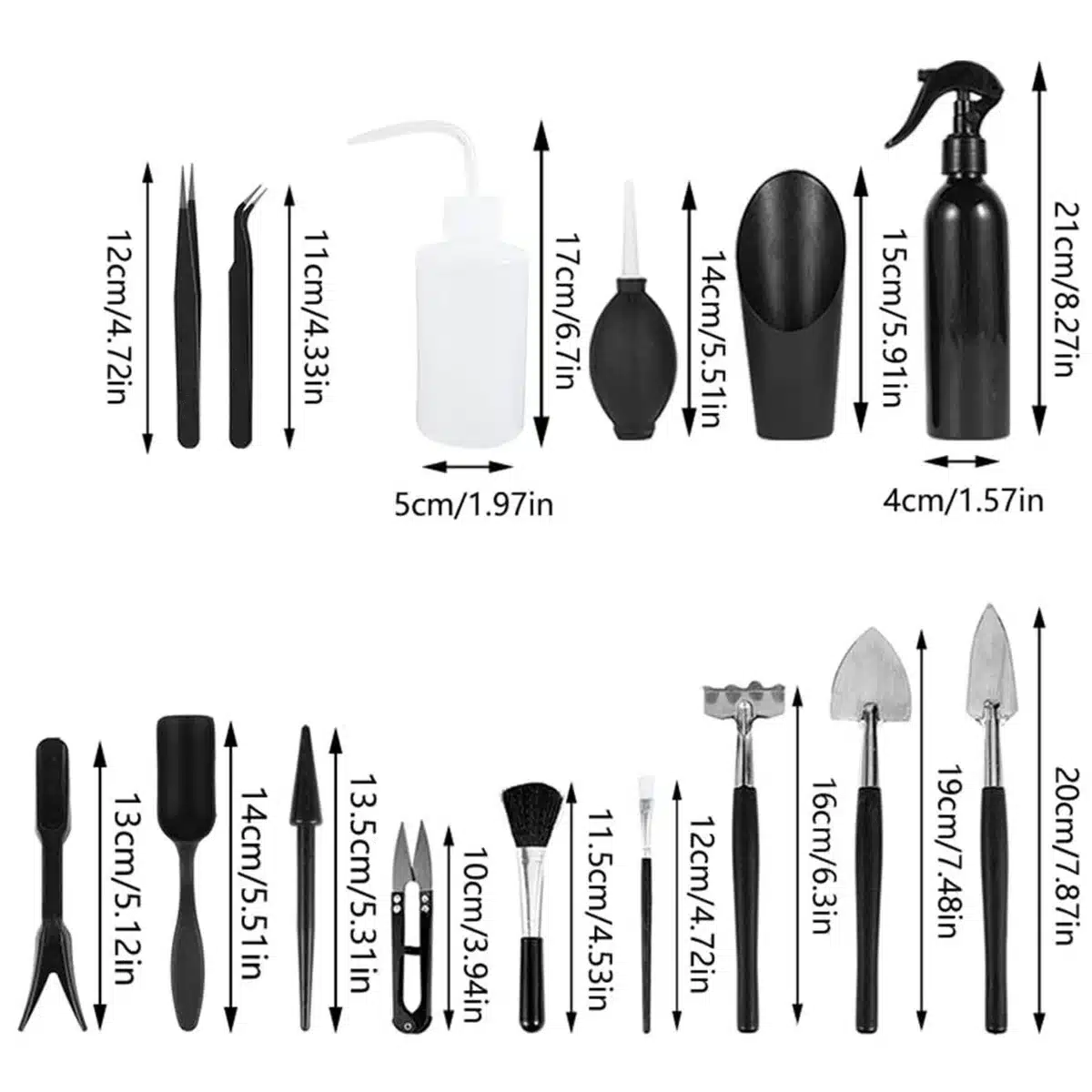 Garden Planter Kit 7-16PCS Succulent Plants Tools Set with Gardening Mat, Flowers Bonsai Transplanting Seedling Garden Hand Tool