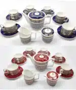 European Geometric Pattern Ceramic Dinner Plate Restaurant Hotel Tableware Bone China Dishes Steak Pasta Plate Kitchen