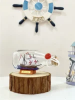 Black Pearl Pirates Of The Caribbean Boat Ship In The Bottle Boat In The Glass Drifting Bottle Creative Crafts Home Office