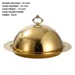 Big Dinner Dessert Plate with Lid Salad Plate Dinnerware seafood lobster Serving Dish Round Plate with Dome Cover Steak tray