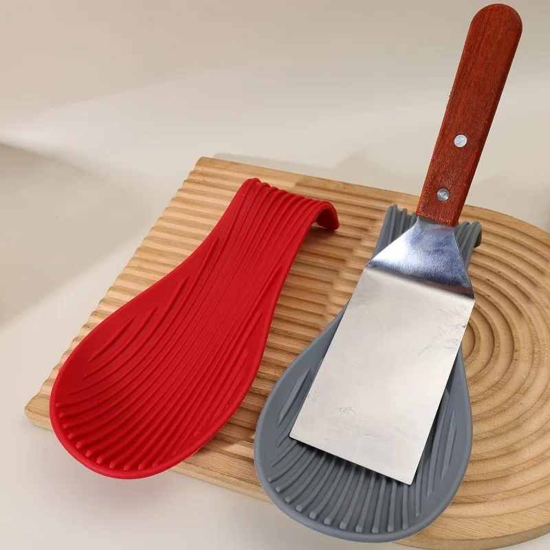 Insulated Spoon Pad Silicone Spoon Holder Heat Resistant Placemat Tray Spatula Cutlery Shelve Kitchen Utensils Kitchenware Tools