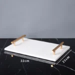 Minimalist Volakas White Natural Marble Set for Bathroom Luxury Soap Dispenser Toothbrush Holder Tray Bathroom Set