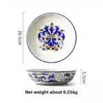Hand Painted Ceramic Plate Creative Irregular Steak Dish Western Dinnerware Home Decor – angled view