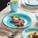 Vancasso Bella-T 16/32/48-Pieces Porcelain Dinnerware Set Vintage Ceramic Plate Set with Dinner Plate,Dessert Plate,Bowl,Mug