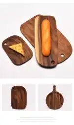 HEMU-Acacia Wood Bread Board, Wood Chopping Board, Western Style, Pizza, Sushi, Cutting Board, Cheese, Steak Tray, Wooden