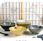 Melamine Bowl Japanese Style Noodle Soup Powder Imitation Porcelain Tableware – side view