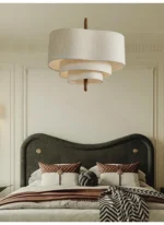 Japanese Wabi Sabi Cloth Ceiling Chandelier For Living Room Island Bedroom LED Pendant Light Modern Home Decor Lighting