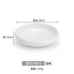 Melamine Imitation Porcelain Small Plate Korean Disc Restaurant Tableware Creative Small Bowl – side view