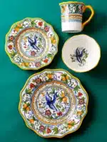 Hand Painted Ceramic Plate Creative Irregular Steak Dish Western Dinnerware Home Decor – in a cozy room setting