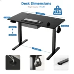 JHK Electric Standing Desk Height Adjustable 55x24 Inch Computer Desk Workstation Ergonomic Work Table for Home Office – top