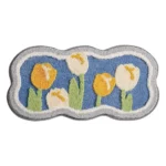 Bathroom Non-slip Mat 3-piece Set Modern Minimalist Flower Absorbent Floor Mat Thickened Bathroom Door Mat High Quality Bath