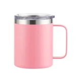 12oz Stainless Steel Mug with Handle Insulated Coffee Cup Insulated Tumbler Sliding Lid Gift for Camping, Office, Home,