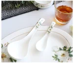 Bone China Dinnerware, Household Ceramic Rice Bowl, Deep Dishes, Soup Pots, Steak Flat Plate, Delicate Floral Tableware