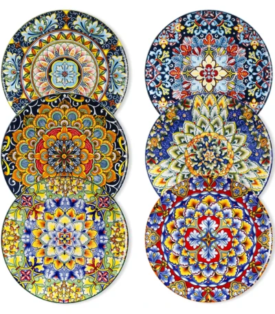 vancasso 6/12 Piece Porcelain Dinner Plates Crockery Breakfast Plate Set Scratch Resistant Flat Plates Dinnerware Set for 6