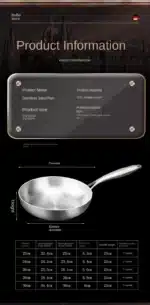 316 Stainless Steel Deep Fryer Non Stick Frying Pan Cooking Steak Kitchen Cookware Gas Stove Induction Cooker Universal Milk