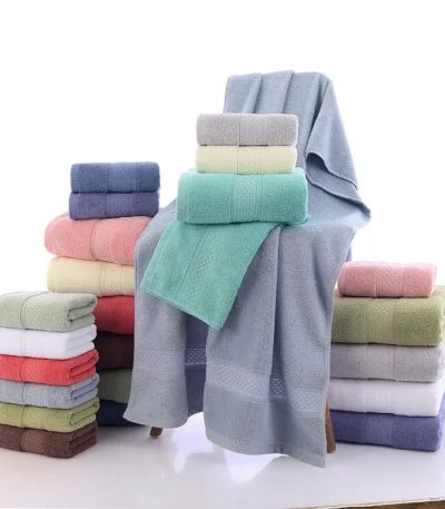 6PCS / 3PCS Luxury Lace Embroidered Cotton Towel Set Bath Towels Face Towel Hand Towel Washcloths Quick Dry Soft Terry Towels