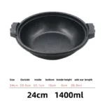 black bowl Pot aluminum alloy Cooking Casserole Japanese Stew Soup Lid Hot Pots Korean Stockpot Dish Pan Cookware not stick - Image 8