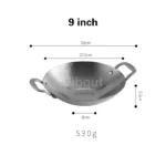 Double Ear Bar Cauldron Commercial round bottom pot Small Hot Pots Thickened creative stainless steel dry pot Pot cub Golden - Image 13