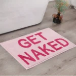 English Get Naked Bath Mat Soft Tufted Cute Bathroom Rugs Bathtub Mat Entrance Doormat Living Room Apartment Home Decor Carpet