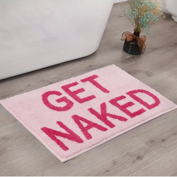 English Get Naked Bath Mat Soft Tufted Cute Bathroom Rugs Bathtub Mat Entrance Doormat Living Room Apartment Home Decor