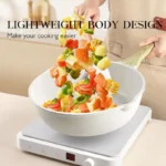 Pots and Pans Set Non Stick - 14 Pcs White Granite Kitchen Cookware Sets Nonstick Induction Cookware Cooking Pan Set with F - Image 4