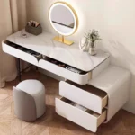 Goldoma Modern Vanity Table with Mirror and Stool – base detail