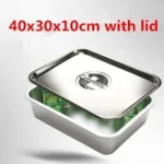 304 stainless steel plate tray rectangular square oven tray baking pot dish deep Japanese barbecue bbq cafeteria Storage trays - Image 10