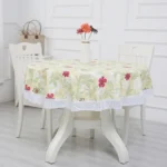 PVC Hotel Waterproof and Oil Proof Large Round Tablecloth Hotel Plastic Round Table Cloth Wash Free and Scald Proof Table