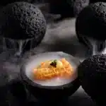 Black Cement Tableware Dinner Plate stone Sashimi sushi Disc Dry Ice Tray Plate Dessert Plates Dim Sum Dish Steak Plates Bowl