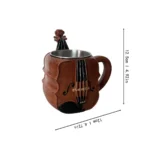 New Unique Musical Instrument Coffee Mug Creative 3D Saxophone Violin Cup Novel Mugs Milk Cup High-End Gift Desktop
