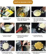 Heart Shaped Waffle Cake Mold Pot Non Stick Double Side Biscuits Muffin Mould Pot Bakeware Easy Breakfast Cooking for Household - Image 17
